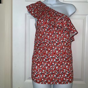 H&M 💖Off the shoulder floral pattern shirt